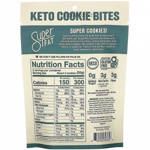 SuperFat, кето-печенье, шоколадная крошка, 64 г (2,25 унции)