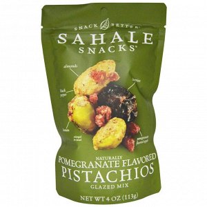Sahale Snacks, Snack Better, фисташки с натуральным вкусом граната, глазированная смесь, 4 унции (113 г)