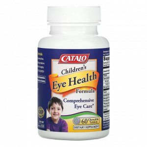 Catalo Naturals, Формула для здоровья глаз для детей, голубика, 60 жевательных таблеток