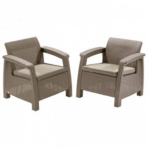 Комплект садовой мебели (2 кресла) Yalta Duo, цвет венге