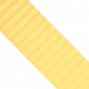 Лента бордюрная, 0.1 ? 9 м, толщина 0.6 мм, пластиковая, гофра, жёлтая