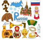 Термонаклейка на ткань-&quot;Россия&quot;