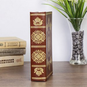 Сейф-книга дерево кожа Золотой век 21х13х5 см