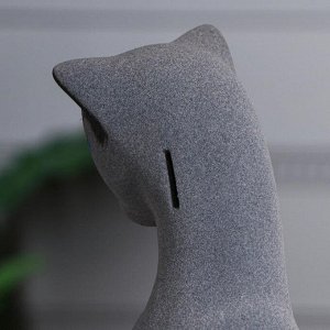 Копилка "Кошка Багира", покрытие флок, серая, 46 см, микс