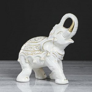 Копилка "Индийский слон", глянец, декор золотистый, 26 см