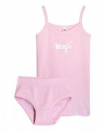 Комплект для девочек (майка на бретелях, трусы) &quot;Magic&quot;, цвет Розовый