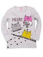 Туники для девочек &quot;Two kittens grey&quot;, цвет Серый