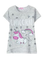 Футболки для девочек &quot;Unicorn grey&quot;, цвет Серый