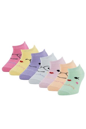 Комплект из 7 коротких носков из хлопка для девочек