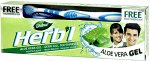 Зубная паста (гель) c алое вера DABUR HERB&#039;L Toothpaste ALOE VERA (антибактериальная, от зубного налета) with Toothbrush  + зубн
