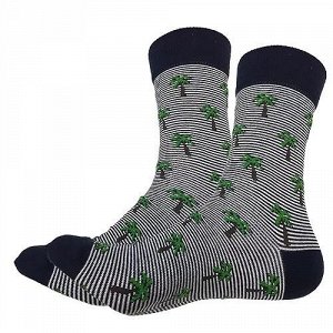 33689 Дизайнерские носки серии В гармонии с природой "Пальмы на горизонте", р-р 38-42 (полосатый)