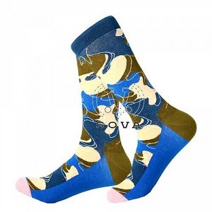 13292 Дизайнерские носки из коллекции В гармонии с природой "Весна. Острова в океане", р-р 38-45 (синий), 2690000013292