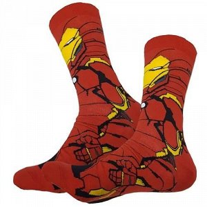 33375 Тематические носки серии Marvel Comics "Железный человек", р-р 38-44 (красный/голубой сжаты кулаки), 2690000033375