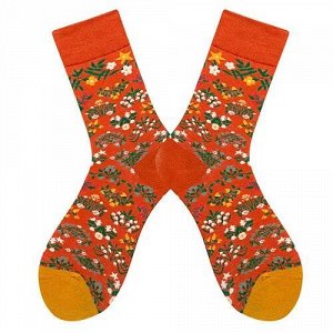 23604 Дизайнерские носки серии В гармонии с природой "Поляна маргариток", р-р 35-42 (оранжевый), 2690000023604