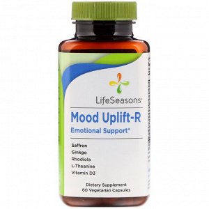 LifeSeasons, Mood Uplift-R, эмоциональная поддержка, 60 вегетарианских капсул
