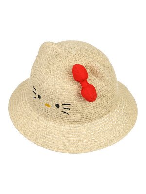 Шляпка Состав: 100% бумажная соломка
 Цвет: светло-коричневый
 Год: 2021
*	Шляпа соломенная Hello Kitty
*	100% натуральный материал бумажная соломка
