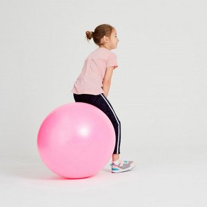 Футболка легкая дышащая для детской гимнастики розовая DOMYOS