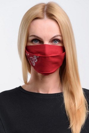 Polinushka Женская маска для лица многоразовая модель Ж513 с росписью
