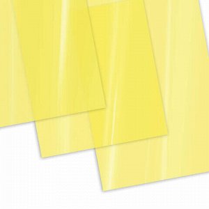 Обложки пластиковые для переплета, А4, КОМПЛЕКТ 100 шт., 150 мкм, прозрачно-желтые, BRAUBERG, 530938