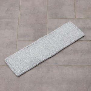 Насадка для плоской швабры, 41x12 см, микрофибра, серая