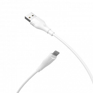 Кабель USB - Apple lightning Borofone BX18  100см 2,4A  (white)