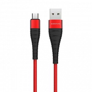 Кабель USB - micro USB Borofone BX32 Munificent 100 см (red)