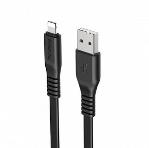 Кабель USB - Apple lightning Borofone BX23 Wide (black)