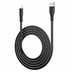 Кабель USB - Apple lightning Borofone BX23 Wide  100см 2,4A (black)