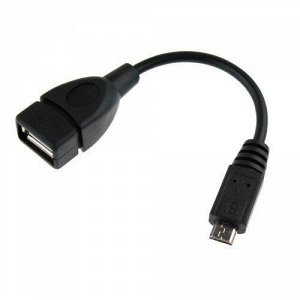 Кабель OTG - mini USB Glossar USB - mini USB (10 см) (black)