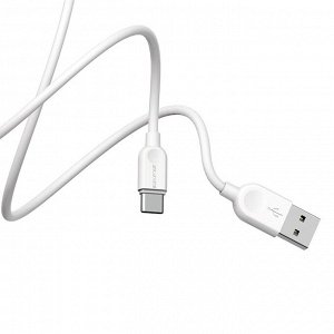 Кабель USB - Type-C Borofone BX14  100см 3A (white)