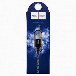 Кабель USB - Type-C Hoco X14 Times Speed  100см 3A (black)