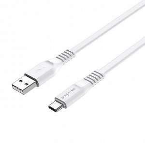 Кабель USB - Type-C Borofone BX23 Wide  100см 3A (white)