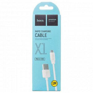 Кабель USB - micro USB Hoco X1 Rapid  100см 2,4A (white)
