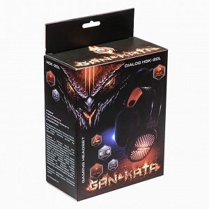 Компьютерная гарнитура Dialog HGK-20L Gan-Kata с подсветкой, игровая (black/red)