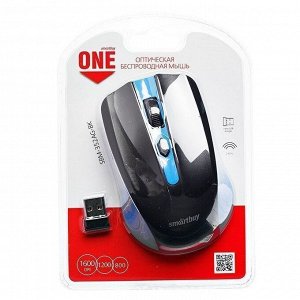 Мышь оптическая беспроводная Smart Buy SBM-352AG-BK ONE (blue/black) (blue/black)