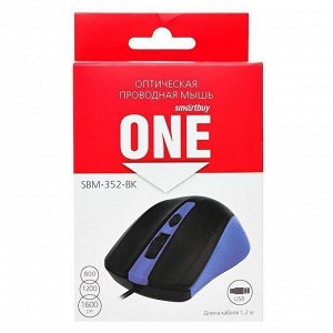 Мышь оптическая Smart Buy SBM-352-BK ONE (blue/black)