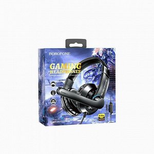 Компьютерная гарнитура Borofone BO102 Amusement с микрофоном, игровая серия, USB-A + 3,5 Jack (black) (black)