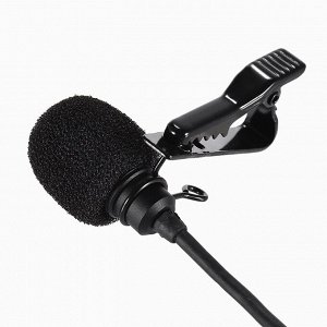 Микрофон MC-R1 с прищепкой для телефона, 3.5 jack, 200см (black)