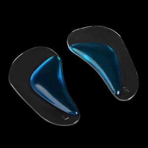 Супинаторы для обуви, силиконовые, амортизирующие, р-р, пара, цвет прозрачный/голубой