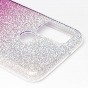 Чехол-накладка SC097 Gradient для "Huawei Honor 9A" (black/silver)