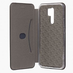 Чехол-книжка BC002 для "Xiaomi Redmi 9" (black) откр.вбок