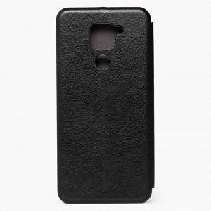 Чехол-книжка BC002 для "Xiaomi Redmi Note 9" (black) откр.вбок