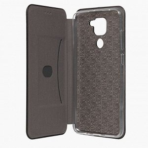 Чехол-книжка BC002 для "Xiaomi Redmi Note 9" (black) откр.вбок