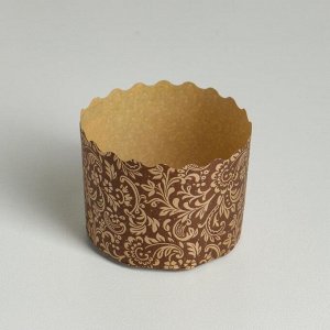 Форма бумажная для кекса, маффинов и кулича "Флора" 60 х 45 мм