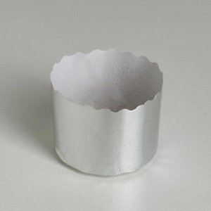 Форма бумажная для кекса, маффинов и кулича "Серебряная" 60 х 45 мм