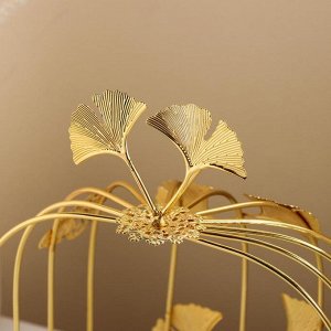 СИМА-ЛЕНД Подставка под десерты «Мрамор», 20х20х25 см, цвет металла золотой