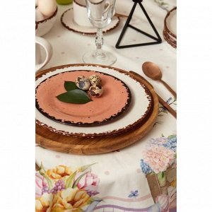 Скатерть Этель Spring easter d=214 см +/-3 см, 100% хлопок, саржа 190 г/м²