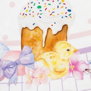 Скатерть Этель Spring easter d=214 см +/-3 см, 100% хлопок, саржа 190 г/м²