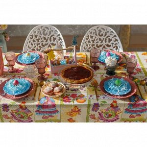 Скатерть Доляна «Светлая Пасха», 145x144 см, 100% хлопок, рогожка 164 г/м²