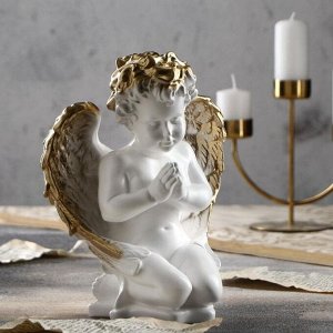 Статуэтка "Ангел молящийся", золотистый, 25 см